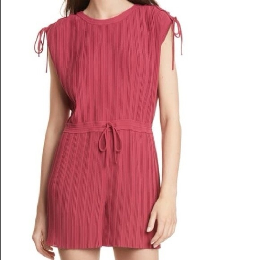 Club Monaco Viga Pleated Pink Romper